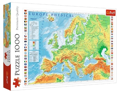 Puzzle Mappa Fisica dell'Europa 1000 pezzi