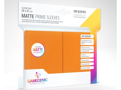 Matte Prime Sleeves 100 Orange Pack