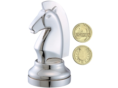 Cast Chess Knight Secret Box - Silver