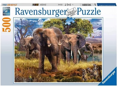 Puzzle Famiglia di Elefanti 500 pezzi