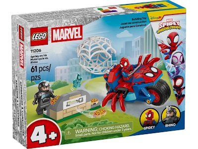 Lego Marvel 11206 Spidey sulla moto contro Rhino