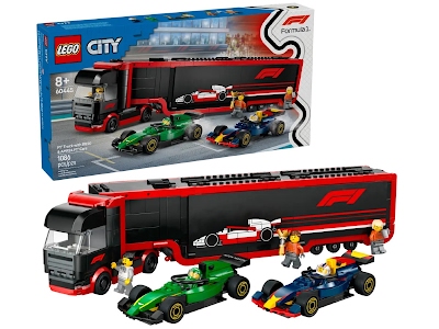 Lego City 60445 Autotrasportatore F1® con monoposto RB20 e AMR24 F1