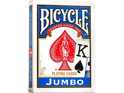 Bicycle: Mazzo formato poker Jumbo Index - Dorso Blu