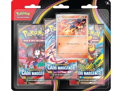 Blister Pok&eacute;mon Megaevoluzione Caos Nascente 3 Buste ITA