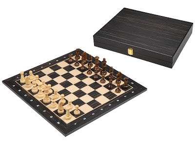 Chess-Set black, Tournament, field 50mm