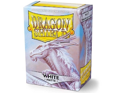 Dragon Shield Standard Sleeves - Matte White (100 Sleeves)