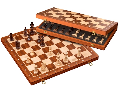 Chess cassette De Luxe, field 50 mm, with numbers and letters