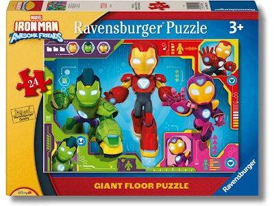 Puzzle Gigante Iron Man 24 pezzi per Bambini 70x50cm