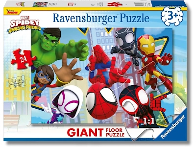 Puzzle Gigante Spidy 24 Pezzi per Bambini 70x50 cm
