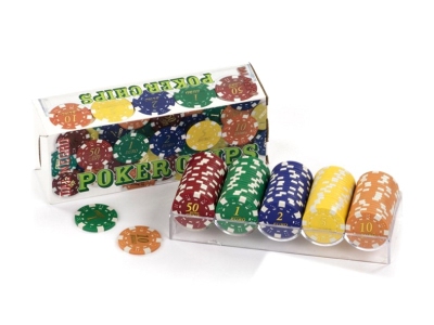 100 Poker Chips 0,50/10 Euro